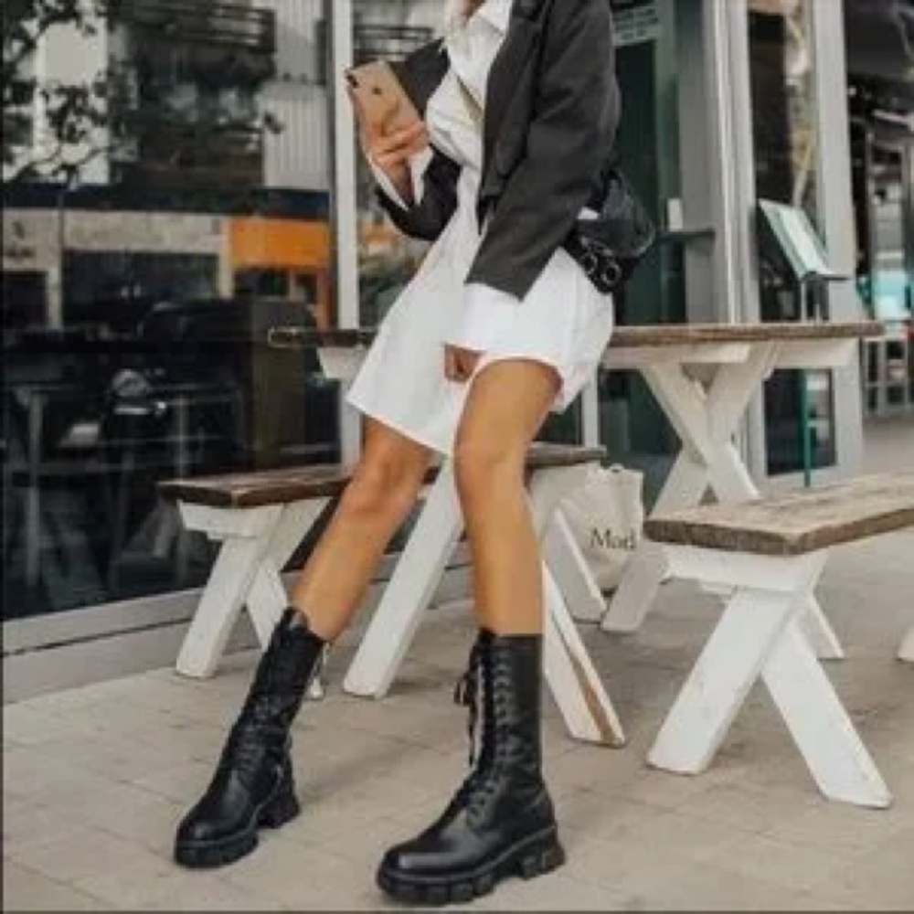 Tony Bianco Seattle Black Combat Boots